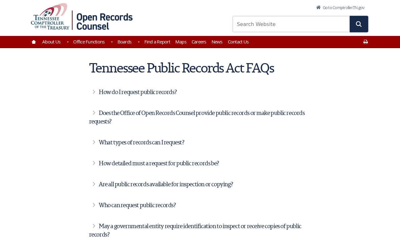 Tennessee public records guidance relevant to Scott County warrant records access